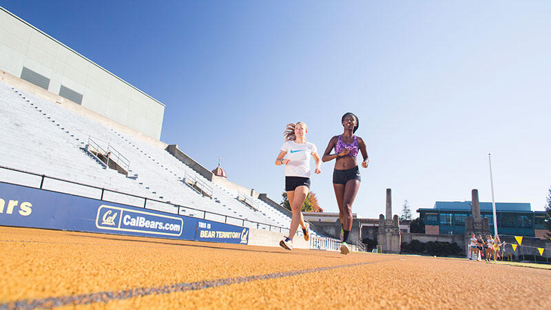 Running on a track at UC Berkeley